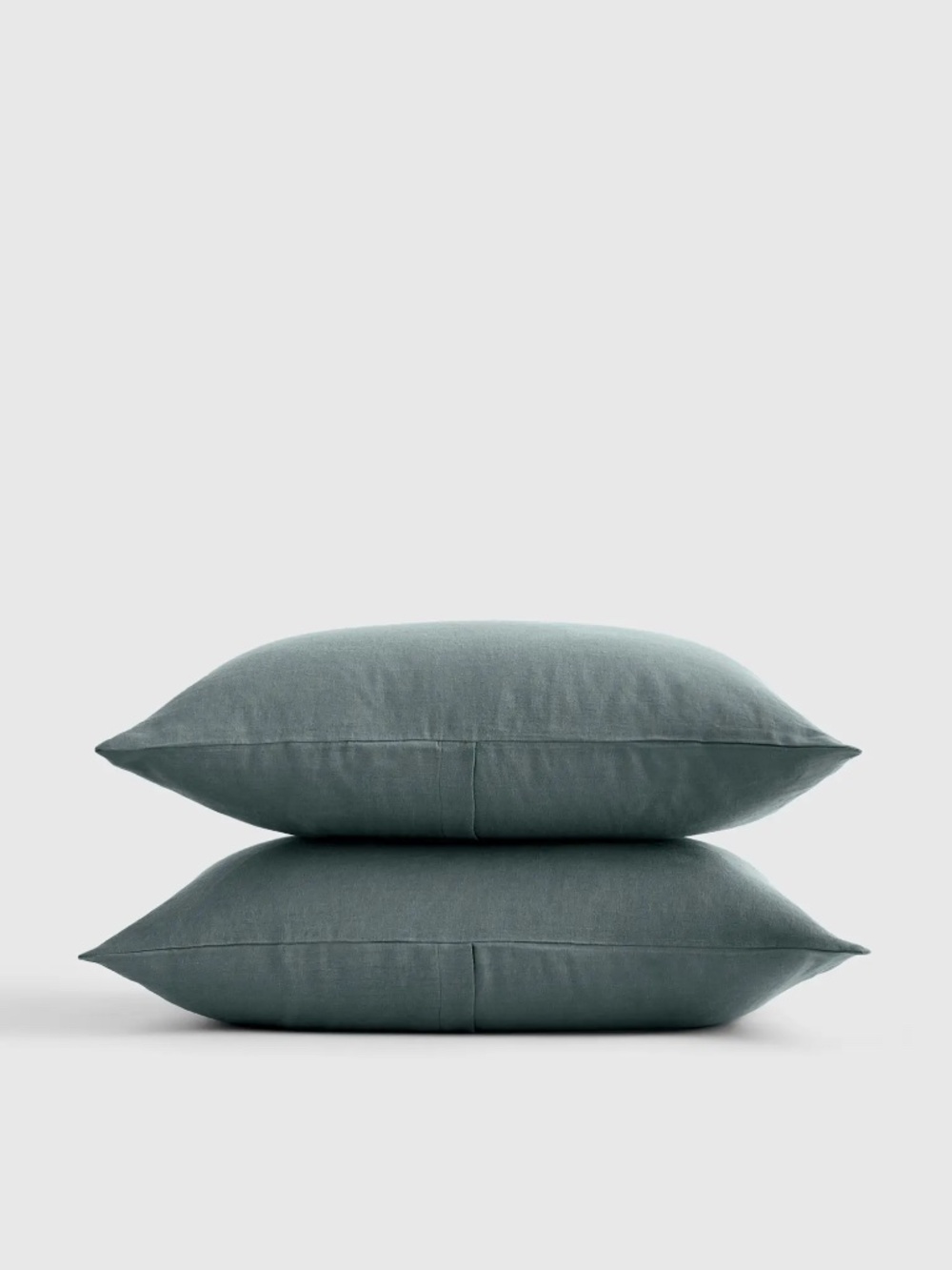 Quince European Linen Sham Set — Standard — Ocean — Set of 2
